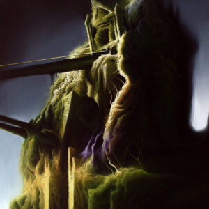 Square oil painting by Vasilis Avramidis